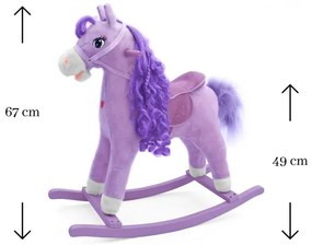Hojdací koník Princess fialový