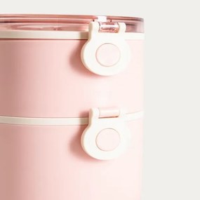 Set dvoch obedových boxov POPPIE ružový 750069