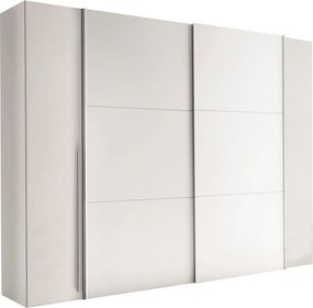 Šatníková skriňa Maturs, 267 cm, biela