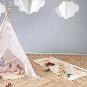 HOME DECO KIDS Dievčenská hracia podložka Cieľ jednorožec – ružový herný koberec