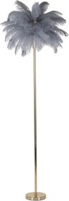 Stojacia lampa Palm 160 cm sivá/zlatá