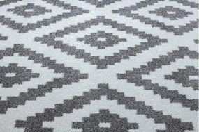 Kusový koberec SKETCH PATRICK biely/sivý - štvorce