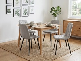 Sivá stolička LIBRA PLATINUM GREY s čiernymi nohami