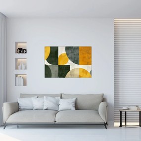 Obraz - Abstrakcia v olivovej farbe (90x60 cm)