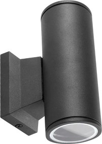 Aigostar - Vonkajšie nástenné svietidlo 2xGU10/35W/230V čierne IP65 guľaté