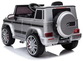 RAMIZ Elektrické autíčko Mercedes Benz G 63 AMG - lakované - strieborné - 2x35W - 12V/7Ah - 2023