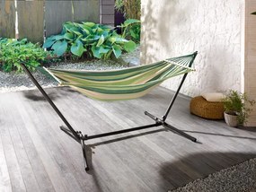 Livarno home Hojdacia sieť so stojanom, zelená/pruhy  (100373975)