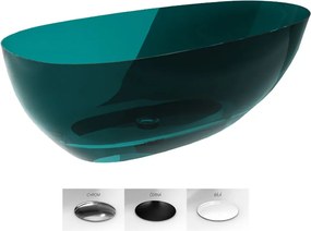 Besco Voľne stojaca vaňa zo syntetickej živice Xara 160 Ocean Breeze BESCO-Typ výpuste: Click-Clack štandard, biela