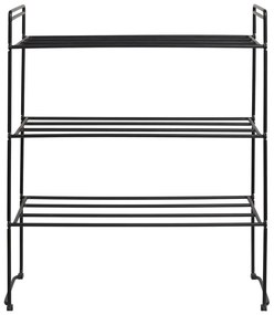 Čierny kovový stojan na topánky Swansea – House Nordic