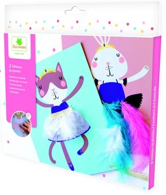 Pockets - zdobenie obrázkov perím a stuhami