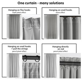 Sivý zamatový dimout záves 265x175 cm Velto – Filumi