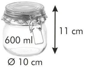 Tescoma Zaváracie poháre s klipsou DELLA CASA, 600 ml, 0,6 l