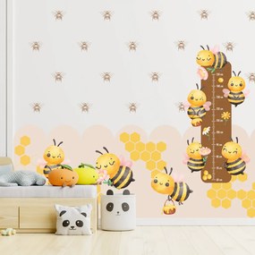 240x120cm Včielky - sada textilných nálepiek na stenu Veľkosť oblúkovej tapety: 240 cm