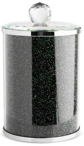 NÁDOBA S KRIŠTÁLIKMI 10X10X17 CM ZELENÁ