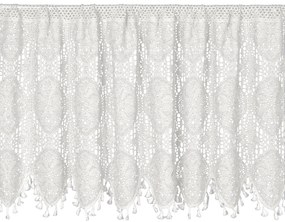 KRÁTKA ZÁCLONA NA PÁSKE MOLY 150X60 CM BIELA