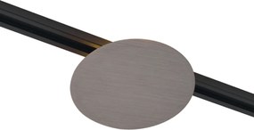 Moderné stropné svietidlo Gunmetal pre koľajnicový systém 1-fázové 2-svetlá - Iconic Pulley