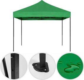 MultiGarden Záhradný samorozkladací stan s baldachýnom 3x3m - zelený MultiGarden