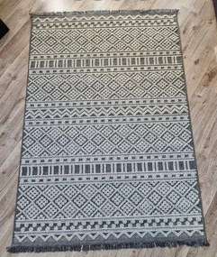 Sivý boho koberec s geometrickým vzorom Boho 086-S Rozmer: 60x100 cm