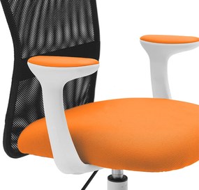 Detská stolička Neoseat MONKEY WHITE s podnožou — látka, biela / oranžová