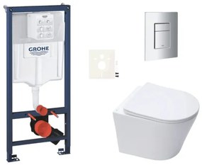Závesný wc set do ľahkých stien / predstenová montáž SAT Infinitio SIKOGRSIN10SCP00