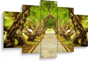 Obraz - Živý tunel z plumérií (150x105 cm)