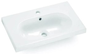 Bathco 0516 - Zapustené umývadlo ICE 60x35 cm živica/biela