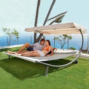 Relaxačné ležadlo pre 2 osoby  Craftfield BAHAMA - BÉŽOVÁ