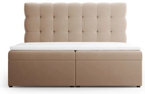 Svetlohnedá boxspring posteľ s úložným priestorom 180x200 cm Bali – Cosmopolitan Design