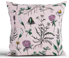 Bavlnená obliečka na vankúš Renforcé 40 × 40 cm - Herbár staroružový