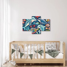 Obraz – Kreslené vodné zvieratká (90x60 cm)