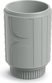Plastový květináč FOLKAS ROUNDOS MIDL 40 cm betonově šedý