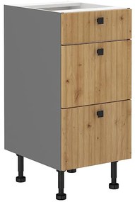 Kuchynská skrinka AVA dub artisan/antracitová 40d 3s bb