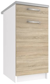 Kuchynská skrinka Belini spodná so zásuvkami 40 cm dub sonoma s pracovnou doskou  TOR SDSZ1-40/1/WT/DS/0/P