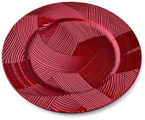 Dekorativní podtalíř BLANCHE COLOURS II 33 cm červený
