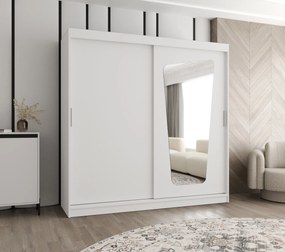 Šatníková skriňa 200 cm Mokka (biela). Akcia -19%. Vlastná spoľahlivá doprava až k Vám domov. 1126036