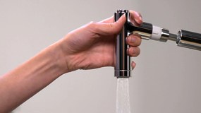 Hansgrohe Metris New, páková kuchynská batéria 320 s vyťahovacou spŕškou, chrómová, HAN-14820000