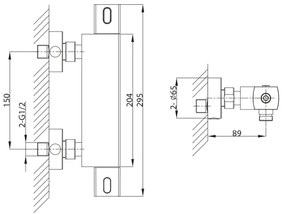 Sapho - Termostatická sprchová batéria MIXONA, lesklý chróm