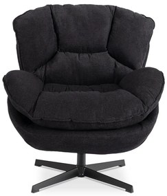 Relaxačné otočné kreslo DALILA čierne