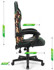 Herná stolička Maskáčová Hell's Chair Battle Camo