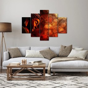 Obraz - Budha v červených tónoch (150x105 cm)