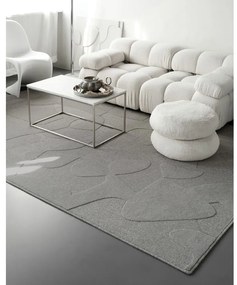 Sivý vlnený koberec 200x300 cm Morphic Botanica – Agnella