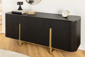 Moderná komoda z mangového dreva Gatsby Black 160cm