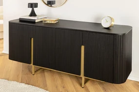 Moderná komoda z mangového dreva Gatsby Black 160cm