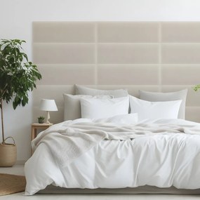 Zamatový čalúnený panel - Obdĺžnik - 80x20cm Farba: Krémová