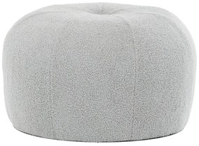 Taburet, šedá Bouclé látka.
