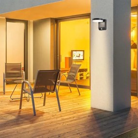 LED Vonkajšie nástenné svietidlo so senzorom LED/17W/230V 4000K čierna