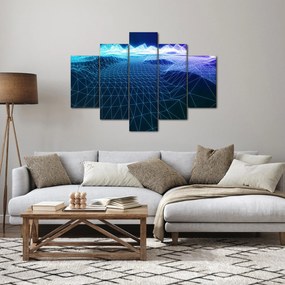 Obraz - Hory v počítačovom modeli (150x105 cm)