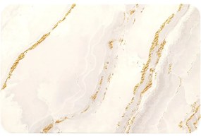 TENDANCE Predložka do kúpeľne Sofer Marble, 39x60 cm, zlatá/biela
