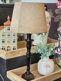 Svetlo hnedé tienidlo na lampu z hovädzej kože - Ø 20* Ø 15*15cm