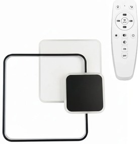 Toolight Toolight, LED stropné svietidlo + diaľkové ovládanie, APP1712-C, čierna matná, OSW-04041